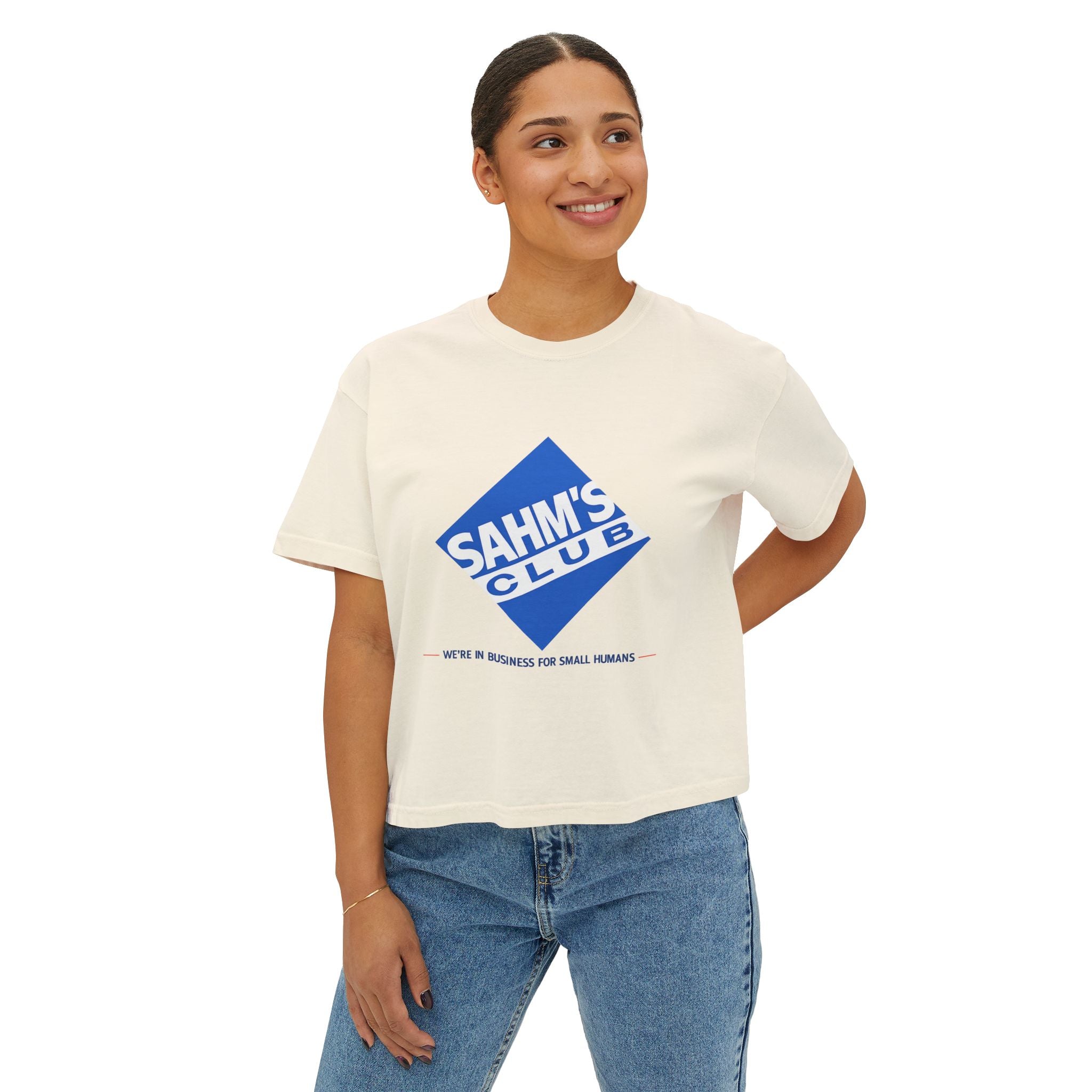SAHM’S CLUB™ Crop Tee: We’re in business for small humans