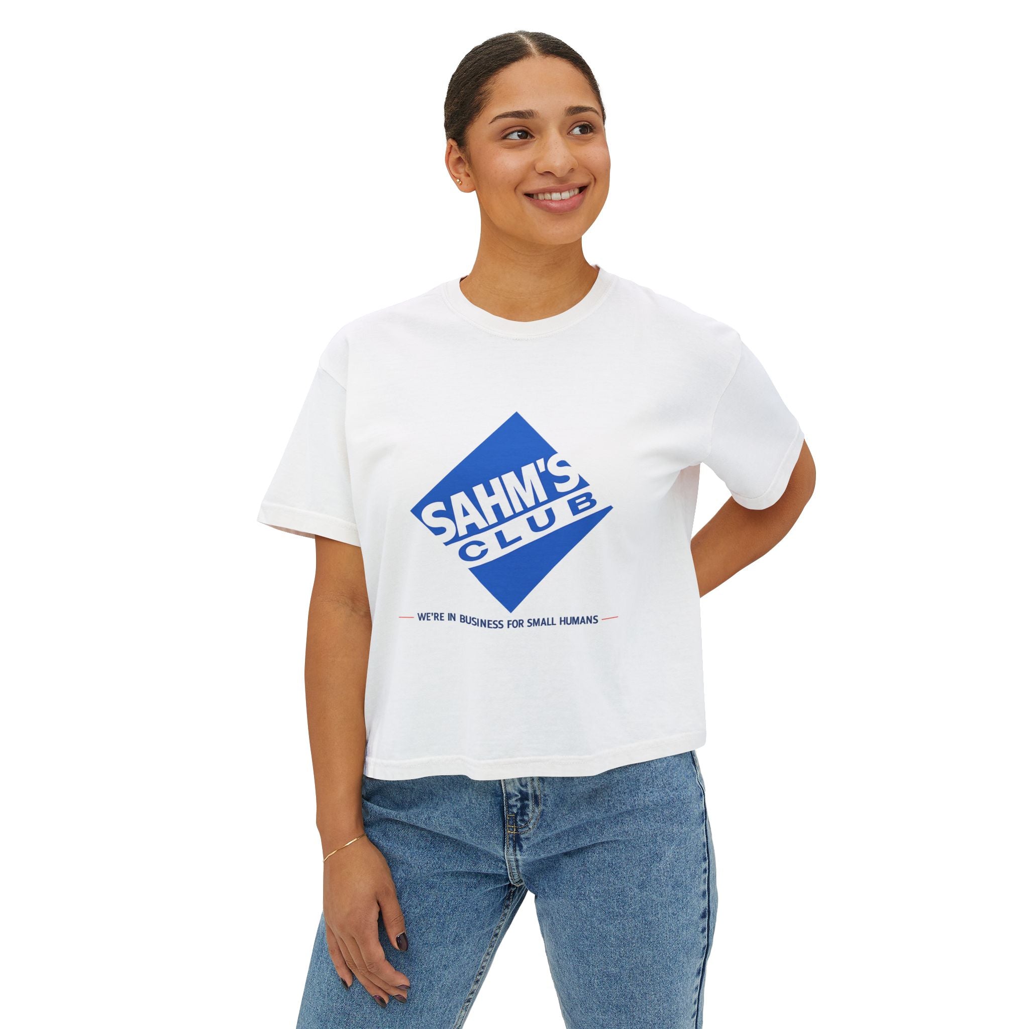 SAHM’S CLUB™ Crop Tee: We’re in business for small humans